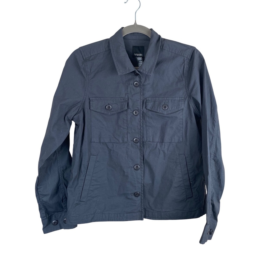 Vuori Womens Ripstop Jacket Charcoal Grey Organic Cotton VW523 Size XS - Picture 2 of 11